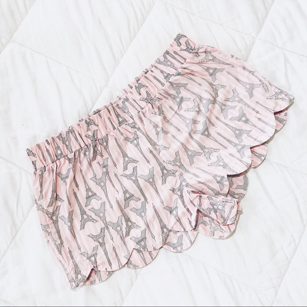 Paris Scalloped Sleep Shorts